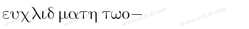 euclid math two字体转换